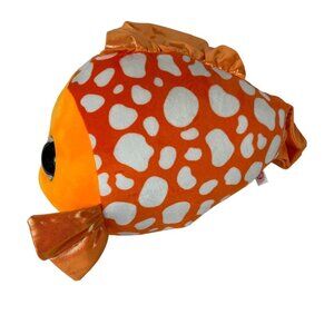 TY Sami Plush Orange Polka Dot Fish Large 17 inch